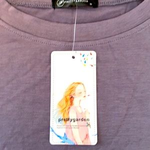 Pretty Garden purple longsleeve crop top note sleeve detail